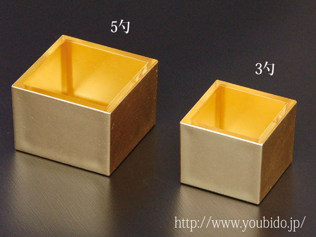 金箔貼りクリア枡