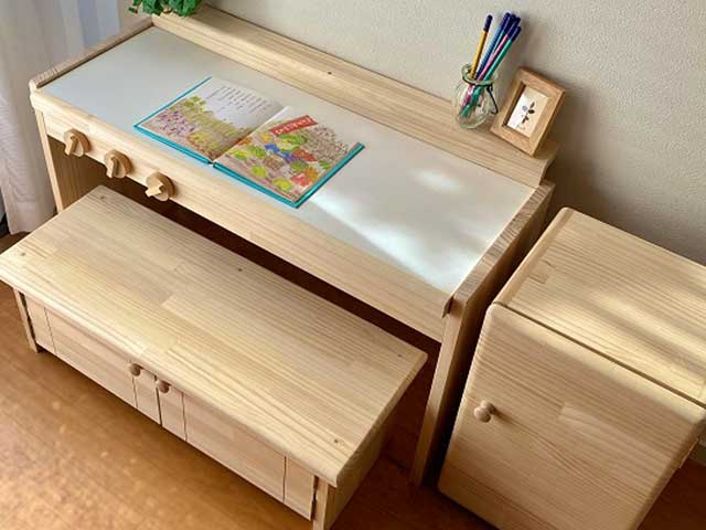 ままごとキッチン＆キッズデスクワイドタイプ