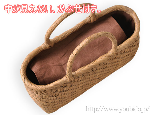 山葡萄バッグ大/削皮 内布/かぶせ付き