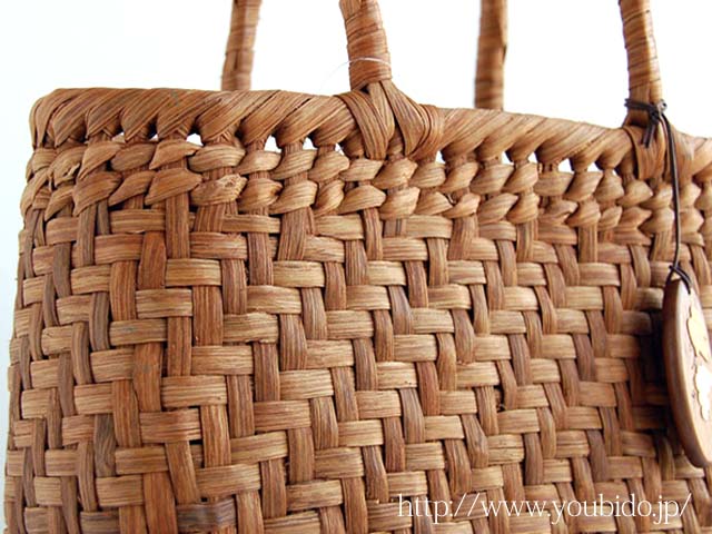 山葡萄バッグ/削皮 内布/かぶせ付き