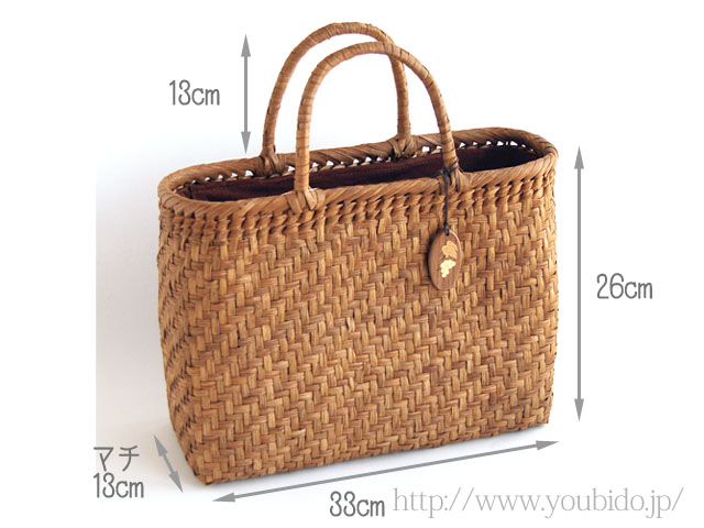 山葡萄バッグ（大/削皮）内布/かぶせ付
