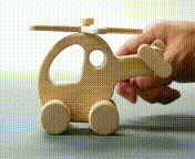 木の玩具はたらくのりものヘリコプター